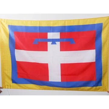 DRAPEAU PIÉMONT 90x60cm - DRAPEAU PIEMONTE - ITALIE 60 x 90 cm Fourreau pour hampe