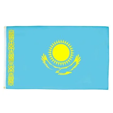 DRAPEAU KAZAKHSTAN 90x60cm - DRAPEAU KAZAKH 60 x 90 cm - DRAPEAUX