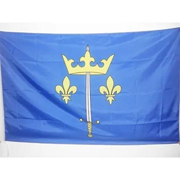 DRAPEAU JEANNE D\'ARC 90x60cm - DRAPEAU ARMOIRIES JEANNE D\'ARC 60 x 90 cm Fourreau pour hampe