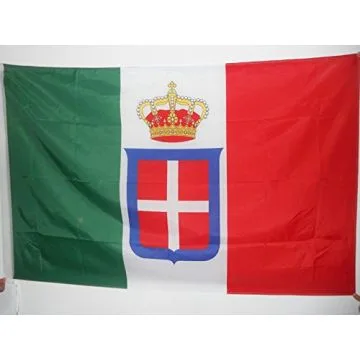 DRAPEAU ROYAUME D?ITALIE COURONNE 90x60cm - DRAPEAU ITALIEN MARINE MILITAIRE 60 x 90 cm Fourreau pour hampe