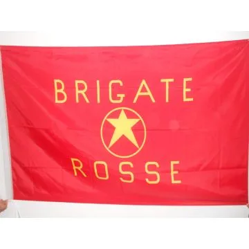 DRAPEAU ITALIE BRIGADES ROUGES 90x60cm - DRAPEAU COMMUNISTE ITALIEN - BRIGATE ROSSE 60 x 90 cm Fourreau pour hampe