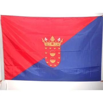 DRAPEAU LANZAROTE 90x60cm - DRAPEAU LANCEROTTE - LAS PALMAS - CANARIES 60 x 90 cm Fourreau pour hampe