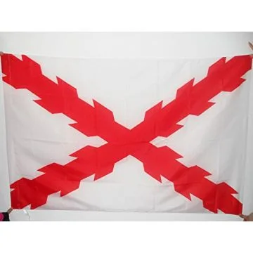 DRAPEAU DUCHÉ DE BOURGOGNE 90x60cm - DRAPEAU CROIX BOURGUIGNONNE 60 x 90 cm Fourreau pour hampe