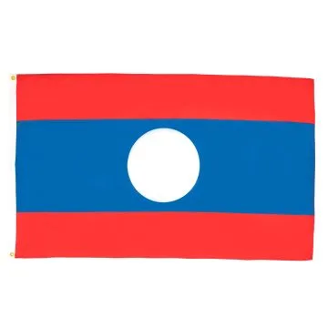 DRAPEAU LAOS 90x60cm - DRAPEAU LAOSIEN 60 x 90 cm - DRAPEAUX
