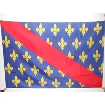 DRAPEAU PROVINCE DU BOURBONNAIS 90x60cm - DRAPEAU DUCHÉ DE BOURBON - FRANCE 60 x 90 cm Fourreau pour hampe