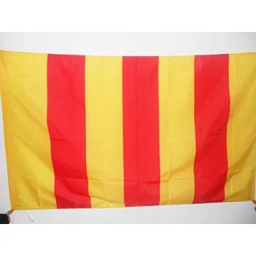 DRAPEAU COMTÍ? DE FOIX 90x60cm - DRAPEAU PROVINCE FRANCE - ARIÍ?GE 60 x 90 cm Fourreau pour hampe
