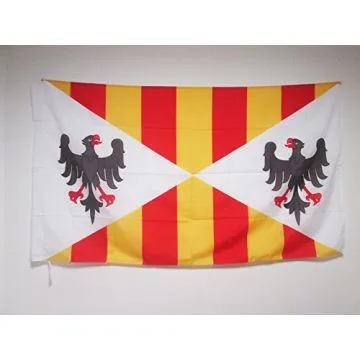 DRAPEAU ROYAUME NORMAND DE SICILE 1130-1815 90x60cm - DRAPEAU ROYAL SICILIEN 60 x 90 cm Fourreau pour hampe