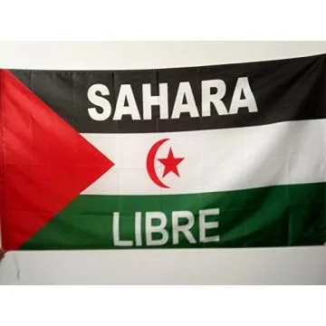 DRAPEAU FRENTE POLISARIO SAHARA OCCIDENTAL 90x60cm - DRAPEAU RASD SAHRAOUI 60 x 90 cm Fourreau pour hampe