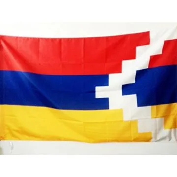DRAPEAU HAUT-KARABAGH 90x60cm - DRAPEAU ARTSAKH - HAUT-KARABAKH - ARMÉNIE 60 x 90 cm Fourreau pour hampe