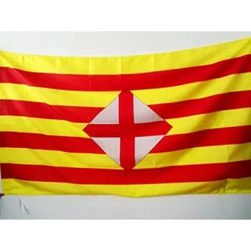 DRAPEAU PROVINCE DE BARCELONE 90x60cm - DRAPEAU PROVINCIA DE BARCELONA 60 x 90 cm Fourreau pour hampe