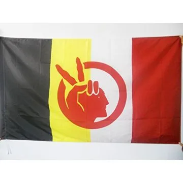 DRAPEAU AMERICAN INDIAN MOVEMENT 90x60cm - DRAPEAU MOUVEMENT DES INDIENS Dâ??AMÍ?RIQUE 60 x 90 cm Fourreau pour hampe