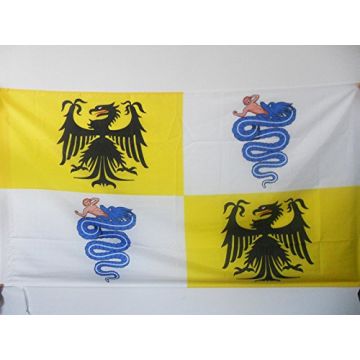 DRAPEAU DUCHÍ? DE MILAN 1395-1796 90x60cm - DRAPEAU DUCATO DI MILANO 60 x 90 cm Fourreau pour hampe
