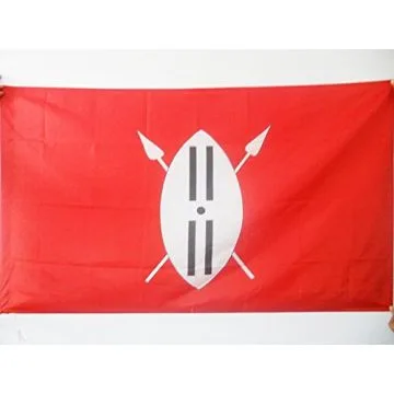 DRAPEAU GUERRIERS MAASAÏ 90x60cm - DRAPEAU KENYA - TANZANIE 60 x 90 cm Fourreau pour hampe