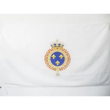 DRAPEAU ROYAUME DE FRANCE RESTAURATION BOURBONIENNE 90x60cm - DRAPEAU MONARCHIE FRANÍ?AISE 1814-1830 60 x 90 cm Fourreau pour hampe