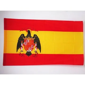 DRAPEAU ESPAGNE 1977-1981 90x60cm - DRAPEAU ESPAGNOL ANCIEN 60 x 90 cm Fourreau pour hampe