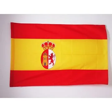 DRAPEAU ESPAGNE RESTAURATION BOURBONIENNE 1785-1931 90x60cm - DRAPEAU ESPAGNOL ANCIEN 60 x 90 cm Fourreau pour hampe