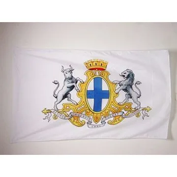 DRAPEAU ARMOIRIES DE MARSEILLE 90x60cm - DRAPEAU MARSEILLAIS - VILLE DE MARSEILLE 60 x 90 cm Fourreau pour hampe
