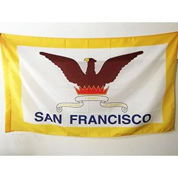 DRAPEAU SAN FRANCISCO 90x60cm - DRAPEAU VILLE DE SAN FRANCISCO - CALIFORNIE 60 x 90 cm Fourreau pour hampe