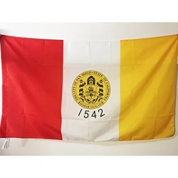 DRAPEAU SAN DIEGO 90x60cm - DRAPEAU VILLE DE SAN DIEGO - CALIFORNIE 60 x 90 cm Fourreau pour hampe