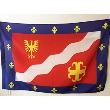 DRAPEAU VAL D\'OISE 90x60cm - DRAPEAU DÍ?PARTEMENT VAL-D\'OISIEN 60 x 90 cm Fourreau pour hampe
