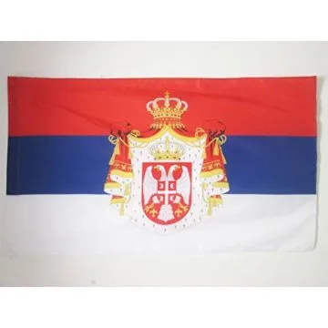 DRAPEAU ROYAUME DE SERBIE 1882-1918 90x60cm - DRAPEAU SERBE 60 x 90 cm Fourreau pour hampe