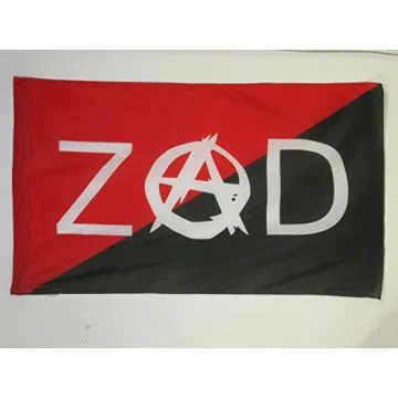 DRAPEAU ANARCHIE ZAD 90x60cm - DRAPEAU ZONE Í? DÍ?FENDRE - ZADISTE 60 x 90 cm Fourreau pour hampe