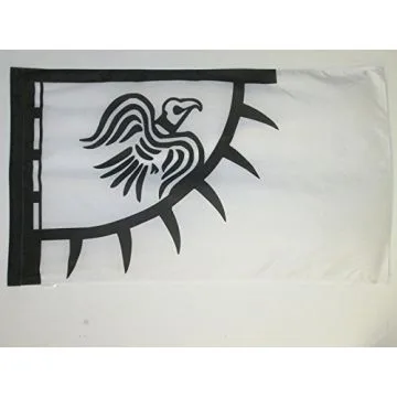 DRAPEAU VIKING RAVEN 90x60cm - DRAPEAU BANNIÍ?RE AU CORBEAU - VIKINGS 60 x 90 cm Fourreau pour hampe