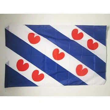 DRAPEAU PROVINCE DE FRISE 90x60cm - DRAPEAU FRIESLAND AUX PAYS-BAS 60 x 90 cm Fourreau pour hampe