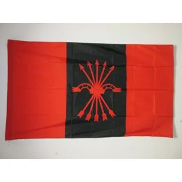 DRAPEAU PHALANGE ESPAGNOLE 90x60cm - DRAPEAU NATIONALISTE GUERRE D\'ESPAGNE 60 x 90 cm Fourreau pour hampe