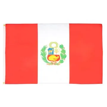 DRAPEAU PÉROU 90x60cm - DRAPEAU PÉRUVIEN 60 x 90 cm - DRAPEAUX