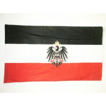 DRAPEAU EMPIRE ALLEMAND 1871-1918 AVEC ARMES 90x60cm - DRAPEAU DU REICH ALLEMAND 60 x 90 cm Fourreau pour hampe