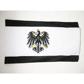 DRAPEAU ROYAUME DE PRUSSE 1701-1918 90x60cm - DRAPEAU PRUSSIEN 60 x 90 cm Fourreau pour hampe