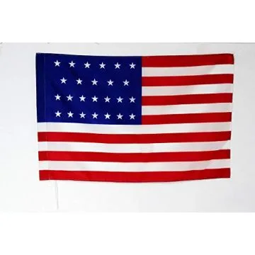 Drapeau Etats-Unis 1836-1837 25 étoiles 90x60cm - Drapeau américain ancien 60 x 90 cm Fourreau pour hampe