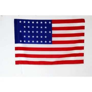 Drapeau Etats-Unis 1865-1867 36 étoiles 90x60cm - Drapeau américain ancien 60 x 90 cm Fourreau pour hampe