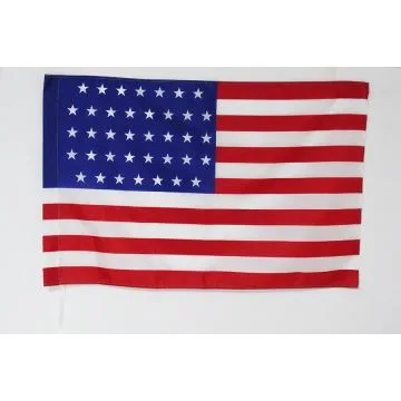 Drapeau Etats-Unis 1877-1890 38 étoiles 90x60cm - Drapeau américain ancien 60 x 90 cm Fourreau pour hampe