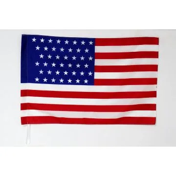 Drapeau Etats-Unis 1890-1891 43 étoiles 90x60cm - Drapeau américain ancien 60 x 90 cm Fourreau pour hampe
