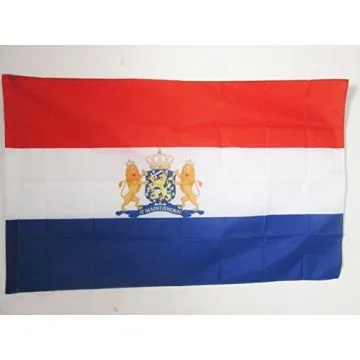 DRAPEAU ROYAUME DES PAYS-BAS 1815-1908 90x60cm - DRAPEAU DE L\'Í?TENDARD ROYAL DE LA MONARCHIE HOLLANDAISE 60 x 90 cm Fourreau pour hampe