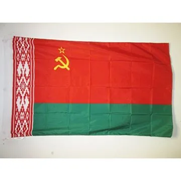 DRAPEAU RÍ?PUBLIQUE SOCIALISTE SOVIÍ?TIQUE DE BIÍ?LORUSSIE 1919-1991 90x60cm - DRAPEAU DE LA RSSB D\'URSS 60 x 90 cm Fourreau pour hampe