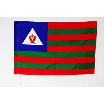 Drapeau Bubis de Guinée équatoriale 90x60cm - Drapeau de Bioko 60 x 90 cm Fourreau pour hampe