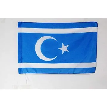 Drapeau Turcomans d\'Irak 90x60cm - Drapeau des Turkmènes irakiens 60 x 90 cm Fourreau pour hampe