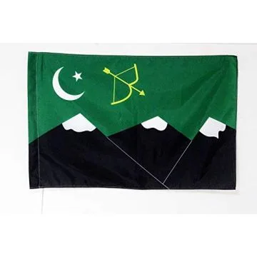 Drapeau Burushaskis du Pakistan 90x60cm - Drapeau bourouchaski 60 x 90 cm Fourreau pour hampe