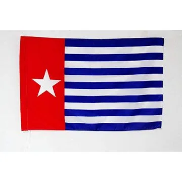 Drapeau Aborigènes de la Nouvelle-Guinée occidentale 90x60cm - Drapeau des Papous 60 x 90 cm Fourreau pour hampe