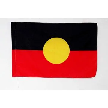 Drapeau Aborigènes d\'Australie 90x60cm - Drapeau arborigène australien 60 x 90 cm Fourreau pour hampe