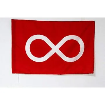 Drapeau Métis du Manitoba et des Territoires du Nord-Ouest 90x60cm - Drapeau métisse 60 x 90 cm Fourreau pour hampe