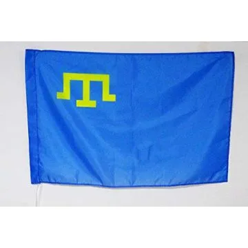 Drapeau Tatars de Crimée 90x60cm - Drapeau tatar 60 x 90 cm Fourreau pour hampe