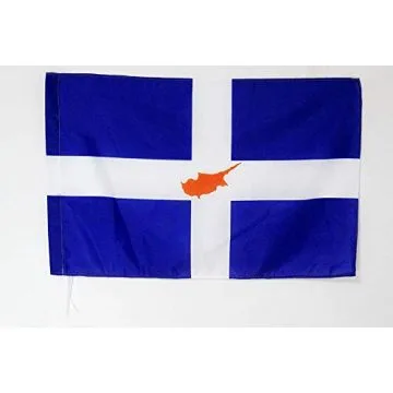 Drapeau Chypriotes grecs 90x60cm - Drapeau de l\'île de Chypre 60 x 90 cm Fourreau pour hampe