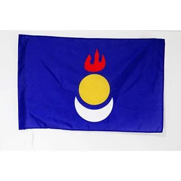 Drapeau Mongolie-Intérieure en Chine 90x60cm - Drapeau mongole 60 x 90 cm Fourreau pour hampe