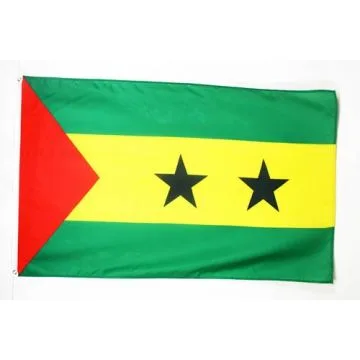 DRAPEAU SAO TOMÉ 90x60cm - DRAPEAU SANTOMÉEN 60 x 90 cm - DRAPEAUX