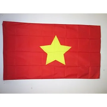 DRAPEAU NORD-VIÍ?TNAM 1945-1955 90x60cm - DRAPEAU DU VIET MINH 60 x 90 cm Fourreau pour hampe