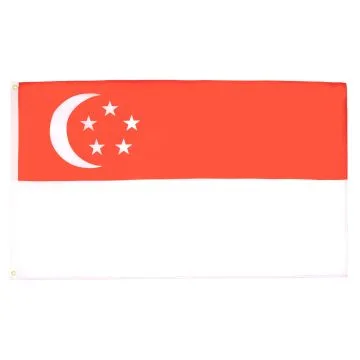 DRAPEAU SINGAPOUR 90x60cm - DRAPEAU SINGAPOURIEN 60 x 90 cm - DRAPEAUX